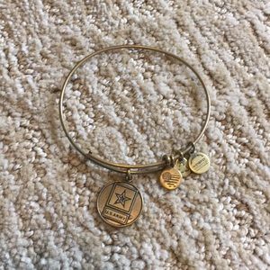 Alex and Ani gold arm charm bracelet